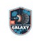 Telecommunication space satellite icon, galaxy