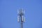 Telecommunication tower of 4G and 5G cellular. Base Station or Base Transceiver Station. Wireless Communication Antenna