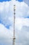 Telecommunication tower of 4G and 5G cellular. Macro Base Station. 5G radio network telecommunication equipment with radio modules