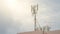 Telecommunication Tower. Cell Phone Signal Tower on sky background