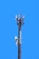 Telecommunication tower. Digital wireless communication system. 5G of the smart antenna of a basic radiotelephone