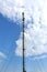 Telecommunication tower. Digital wireless communication system. Basic station mobile phone. 5G of the smart antenna of a basic