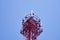 Telecommunication tower. Wireless Communication Antenna Transmitter.