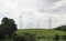 Telecommunication towers grass landscape and trees sly  Sao Paulo