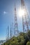 Telecommunication Towers with TV Antennas at Morro da Cruz - Florianopolis, Santa Catarina, Brazil