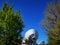 Telecommunications antennas on blue sky