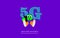 Telecommunications Fifth Generation Network Connectivity. 5G, emoticon with an expression of surprise.