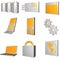 Telecommunications Mobile Industry Icons Set - Gra