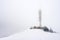 Telecommunications tower in winter