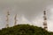 Telecommunications towers on top of a hill in Paran