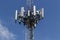 Telecommunications and Wireless Cell Equipment Tower with Directional Mobile Phone Antenna V