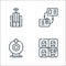 Telecommuting line icons. linear set. quality vector line set such as meeting, web camera, exchange