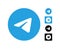 Telegram editorial logo set. Vector illustration