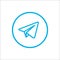 Telegram icon vector, icon bordered