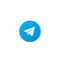 Telegram vector icon Blue color