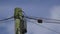 Telegraph Pole against blue sky