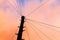 Telegraph Pole Silhouette at Sunset