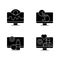 Telehealth glyph icons set