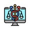 telehealth law color icon vector illustration