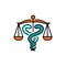 Telehealth law color line icon. Pictogram for web page