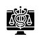 telehealth law glyph icon vector illustration