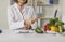 Telehealth and online nutritiologist concept