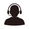 telemarketers icon, Customer Service Icon User With Headphone