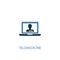 Telemedicine concept 2 colored icon