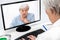 Telemedicine and eHealth with a elderly woman and a female doctor