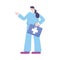 Telemedicine, female doctor with kit first aid medical treatment and online healthcare services