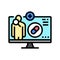 telemedicine technology biomedical color icon vector illustration