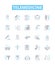 Telemedicine vector line icons set. Telehealth, Video, Remote, Telemedicine, HealthCare, Communication, Diagnostics