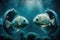 telepathic communication between fish in space underwater