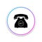 Telephone 24 hours support icon isolated on white background. All-day customer support call-center. Full service 24 hour