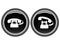 Telephone black icons against white