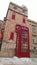 Telephone box in the city of Valletta