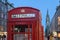 Telephone boxes in the Royal Mile, Edinburgh