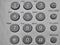 Telephone button number on gray color