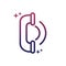 Telephone center service helpline social media gradient style icon