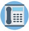 Telephone Color Isolated Vector Icon that easily can be modified and edit.