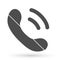 Telephone icon in black business communication talking icon vector