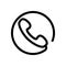 Telephone icon flat vector template design trendy