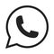 Telephone icon symbol, vector, whatsapp logo symbol. Phone pictogram, flat vector sign isolated on white background