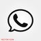 Telephone icon, Whatsapp icon vector sign symbol for design