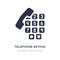 telephone keypad icon on white background. Simple element illustration from UI concept