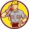 Telephone Repairman Phone Circle Cartoon
