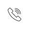 Telephone ringing outline icon