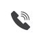 Telephone ringing vector icon