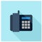 Telephone simple modern flat icons vector collection of business