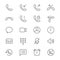 Telephone thin icons